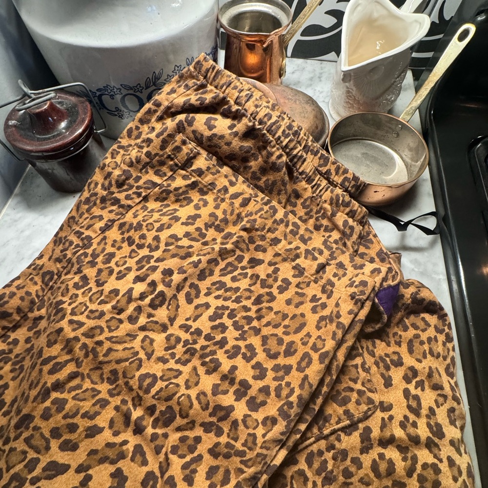 Lauren Ralph Lauren Leopard Print Pajama set with Purple Accents - Picture 3 of 4